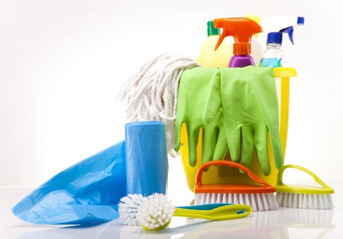 Finished carpet cleaning service in a residential setting